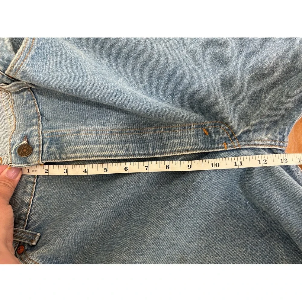 Vintage Levis 505 Orange Tab Jeans Mens 42x30 Blue Light Wash Made in USA 90s